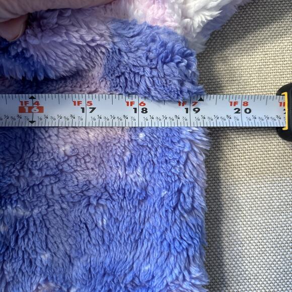 Lands End Pattern Sherpa Lined Hoodie Lilac Thistle Galaxy Kids Husky Sz XL/H - Picture 5 of 7